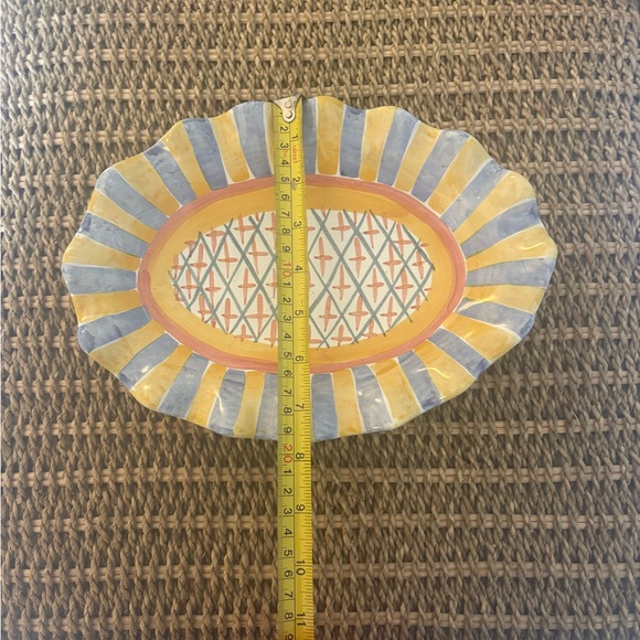 Mackenzie Childs vintage (1988) ruffled oval platter - Picture 3 of 6